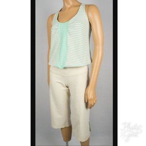 Lululemon Romp Her Romper Blue/Cream